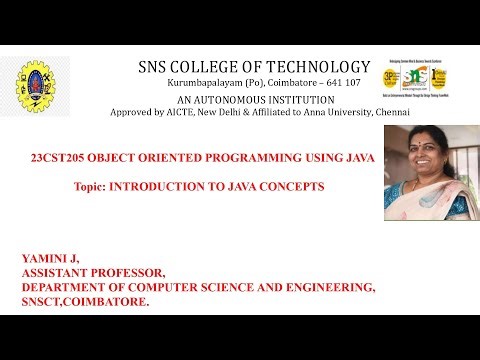 Case Study Based Learning | Introduction to JAVA Concept | OOPS Using JAVA | SNS Institutions