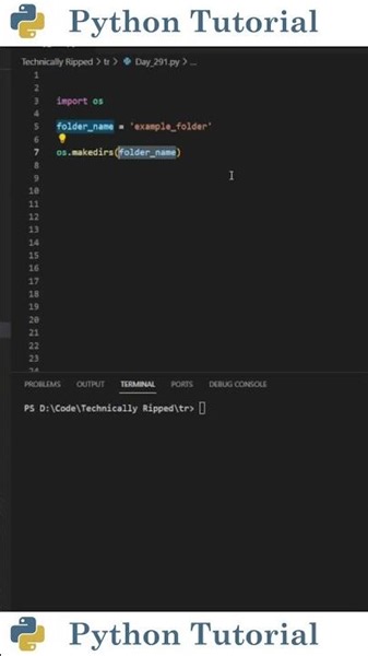 Create/Delete Folder With Python | Python Tutorial