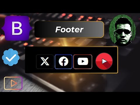 Bootstrap 5 Footer: How To Create Responsive Footer with Social Media Icons | Bootstrap 5 Tutorial