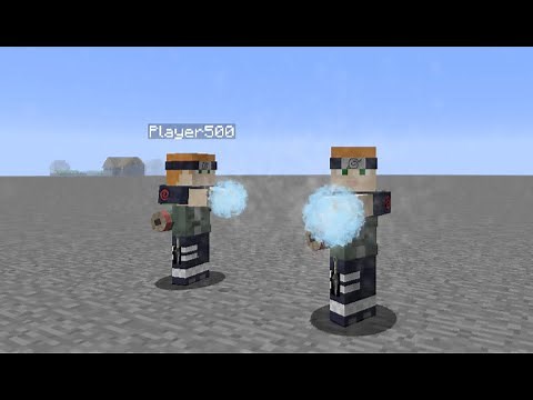 Shadow clone using rasengan (my Naruto mod for minecraft)