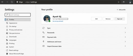 Manage Credit Card info and Addresses on Microsoft Edge on Windows 11