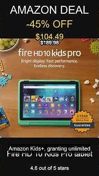 Amazon Fire HD 10 Kids Pro Tablet for Ages 6-12 with Bright Screen Parental Controls and Long