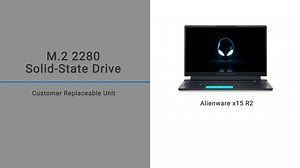How to replace the M.2 2280 solid-state drive on the Alienware x15 R1/Alienware x15 R2