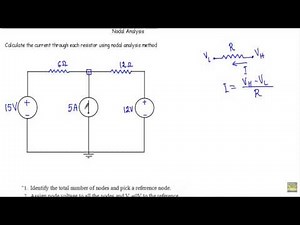 Nodal Analysis Introduction , Steps and Example 1