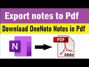 How to Convert OneNote Notes to PDF file on Windows PC | Export Full Notes from OneNote as a PDF