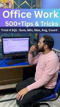 SQL Aggregate Functions – COUNT, SUM, AVG, MIN, MAX