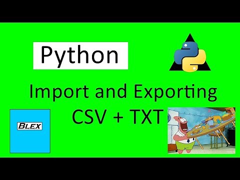 Python: Importing and Exporting Files (CSV, TXT)