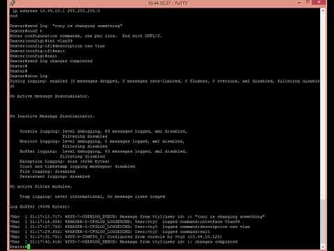 Cisco 'send log' command