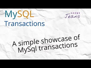 Mysql Transactions Demonstration