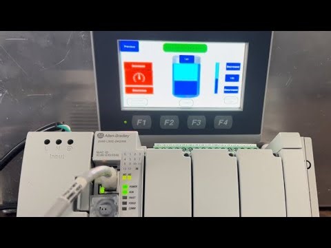 Tank Level PID Control, Factory IO, Allen Bradley, Micro800, PanelView 800