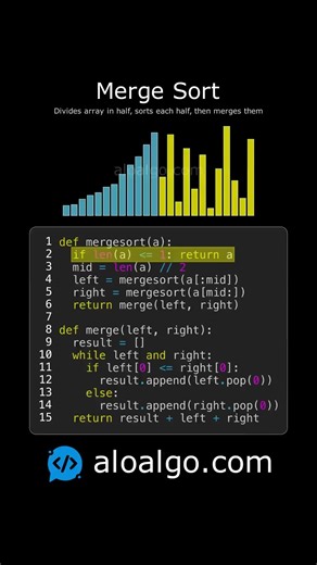 Merge Sort Explained Visually 🔀