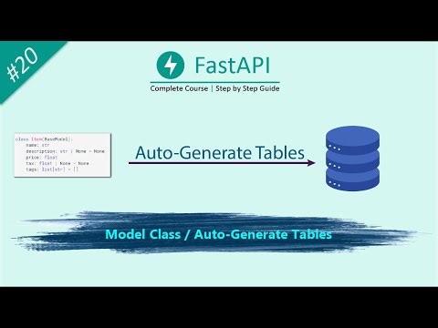 Create Model Class in FastAPI | Auto-Generate Tables in Database Using SQLAlchemy