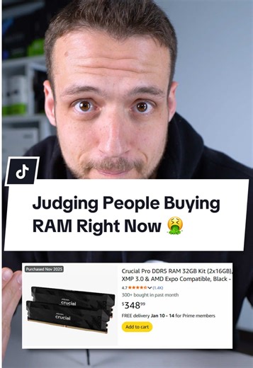 The motto hasn’t changed… “In PC building, we can do whatever we want to do.” #PCBuild #GamingPC #PCBuilding #RAM #RAMShortage