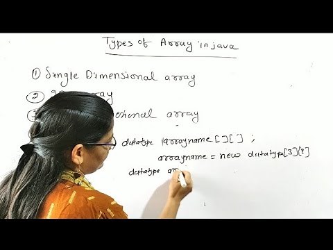 Types of Array in java|java tutorial for beginners |Lec-15