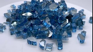 Pacific Blue Reflective 1/4" Fire Glass 10lbs