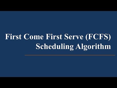 3.First Come First Serve(FCFS) Scheduling Algorithm
