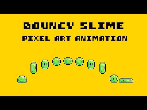 Making a Bouncy Slime Pixel Art Animation