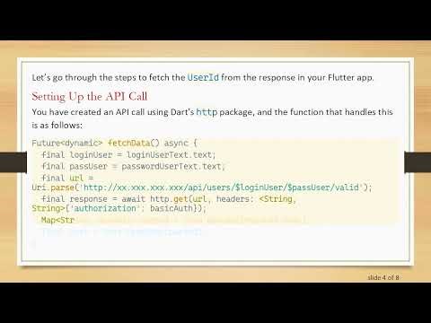 Extracting UserId from JSON Response in Flutter