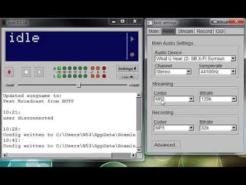 Configuring Your BUTT - version 0.1.14
