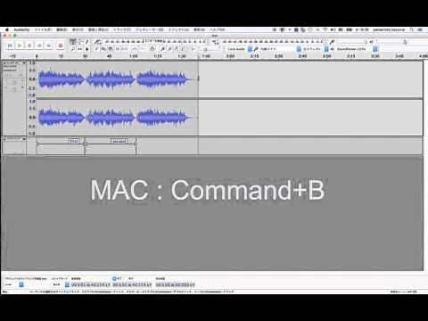 Audacity ~曲を分割する方法~