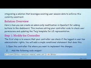 How to Create Admin-Only Modifications in OpenCart Dashboard