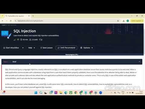 Pengerjaan Task Sql Injection Pada Tryhackme