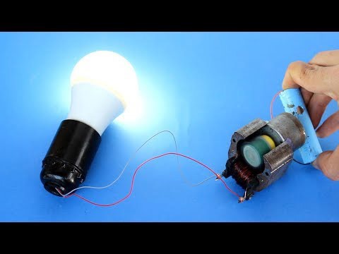 Build a AC Generator at home with DC motor