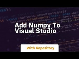add numpy to visual studio