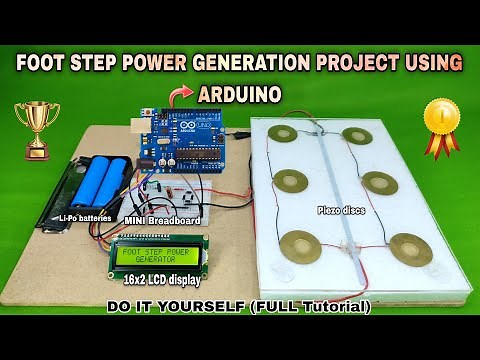 How to make a Foot step power generation project using arduino | Full tutorial award winning project