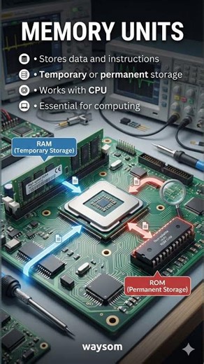 Where Does a Computer Store Data? 💾🧠 #MemoryUnits #education #learn #digitallogicdesign #facts