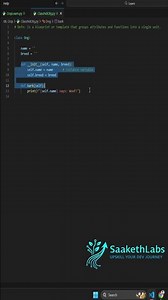 Classes & Objects Explained in 40 Seconds 🚀 | OOP Basics #learningpython #coding