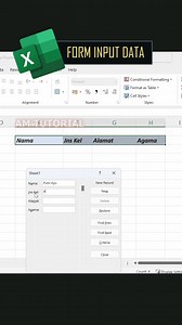1.3M views · 9K reactions | pakai form aja biar keren #fblifestyle #excel #belajarkomputer #tipsexcel | AM Tutorial | Facebook