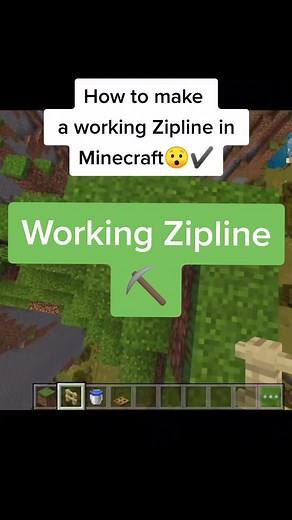 Minecraft Tutorial: How to Make a Working Zipline