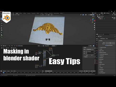 How to use masking in blender shaders #blender3d #tutorial #masking