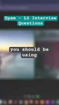 Java Interview Prep: EPAM 2nd Round Questions Explained! #shorts #javainterviewquestions #epam