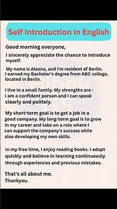 How to introduce yourself in English | Self introduction in English| introduce yourself in interview