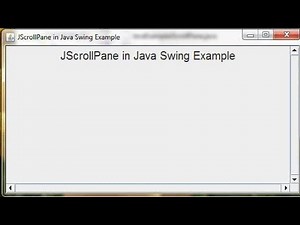 JScrollPane in java swing