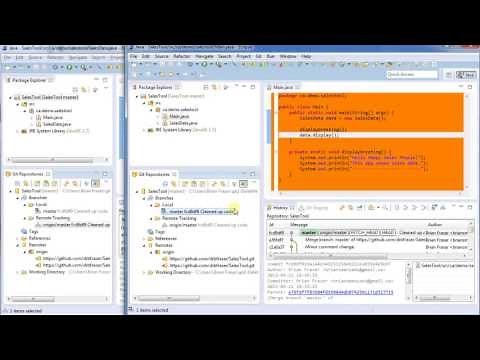 Remote Git Server and Merging:Git & Eclipse
