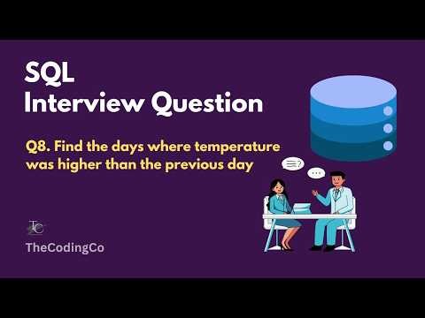 Find Days When Temperature Increased | SQL LAG Interview Question | Q8
