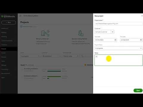 Projects - QuickBooks Online