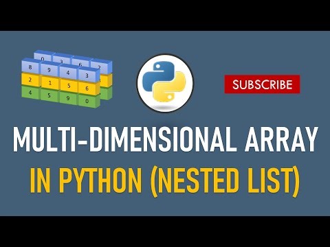 Python for Beginners: 20. Multidimensional Array using Nested List