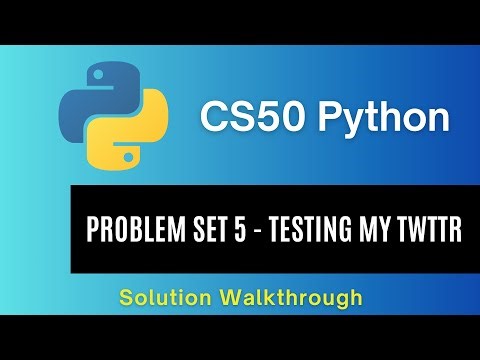 CS50 Python 2025 – Problem Set 5: Testing my twttr | Full Solution
