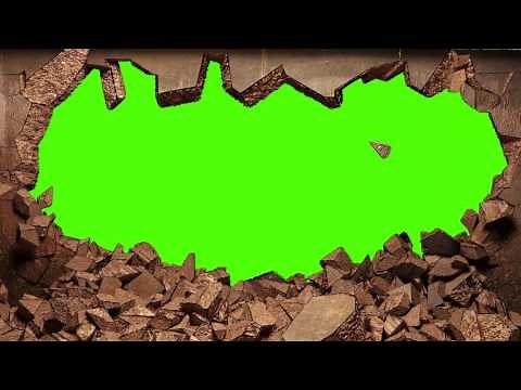 Wall Explosion Footage Green Screen! Motion Graphics!