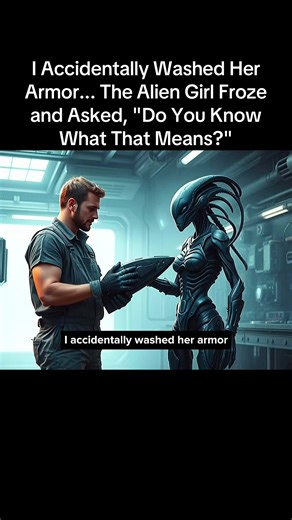 Washed Her Armor: Alien Girl's Shocking Reaction