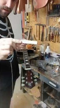 checking string alignment and the nut #setup #guitar #diy #making #tutorial