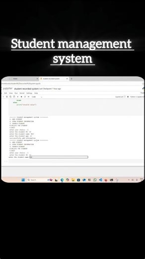 Student Management System project in python | python project