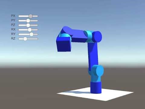 Unity arm robot with Inverse Kinematics ロボットアーム 逆運動学
