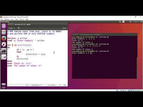 Shell Script user input in array