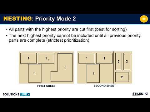 Sequencing in Cut Rite - Standard, Professional and Nesting Optimizers - SOLUTIONS LIVE Series