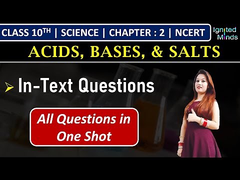 Class 10th Science Chapter 2 | In-Text Questions | Acids, Bases and Salts | NCERT